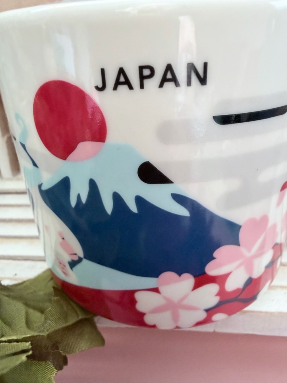 Starbucks Japan Sakura Red and White You Are Here Series Ceramic 14 Oz Mug - Picture 6 of 9
